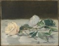 Dos rosas sobre un mantel flor Impresionismo Edouard Manet